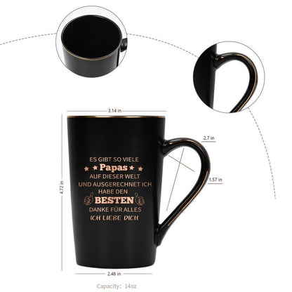 Kaffeetasse Papa – "Ich liebe dich" Geschenk Vatertag Geburtstag