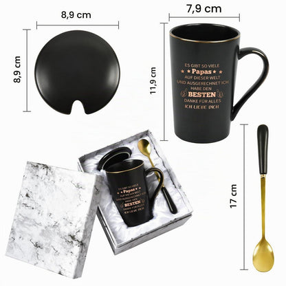 Kaffeetasse Papa – "Ich liebe dich" Geschenk Vatertag Geburtstag