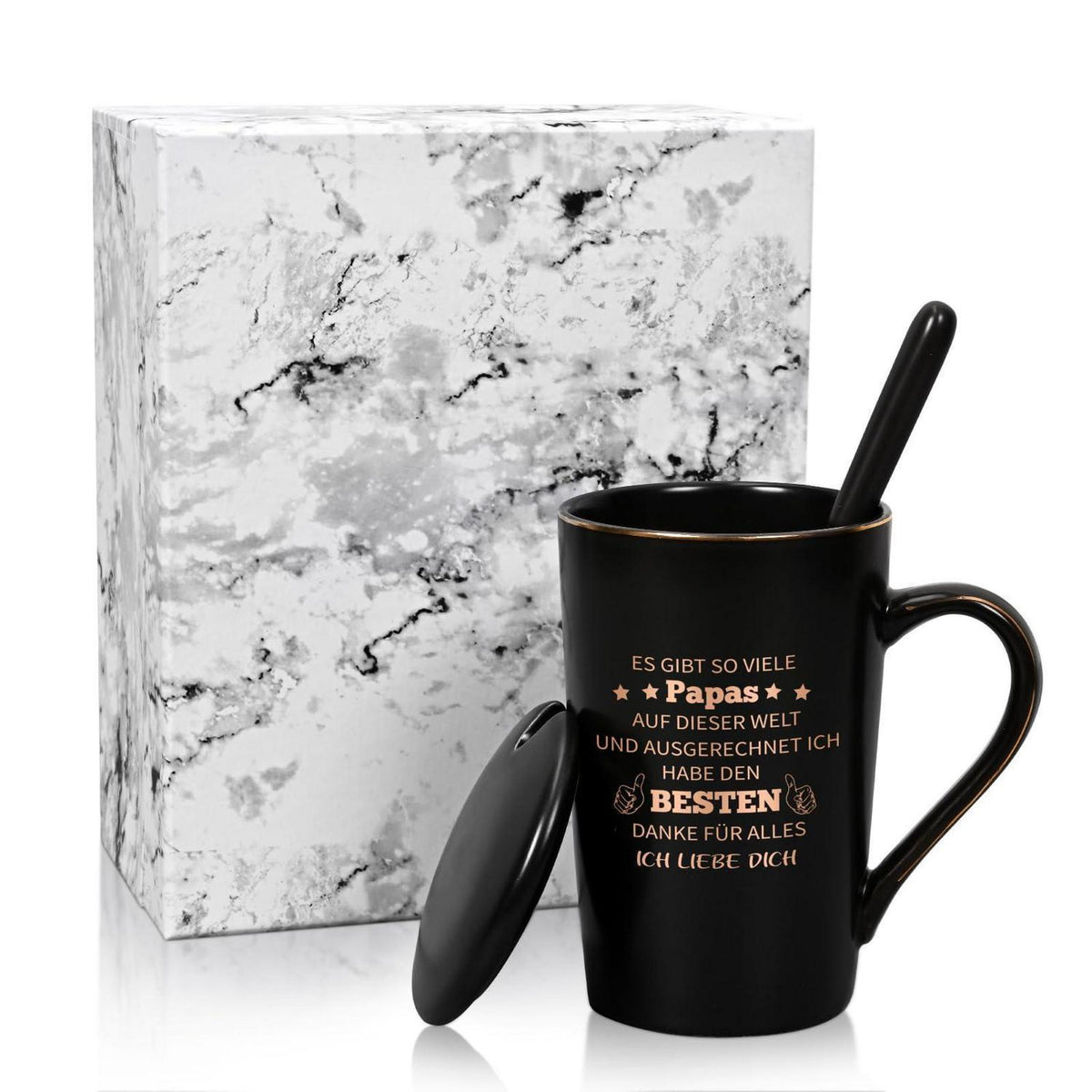 Kaffeetasse Papa – "Ich liebe dich" Geschenk Vatertag Geburtstag