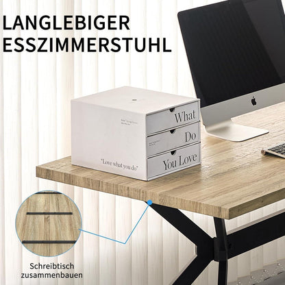 Esszimmergruppe Holz mit 4 Stühlen, 140x80 cm, Modern