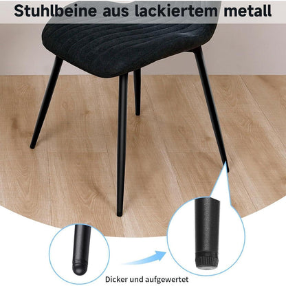 Esszimmergruppe Holz mit 4 Stühlen, 140x80 cm, Modern
