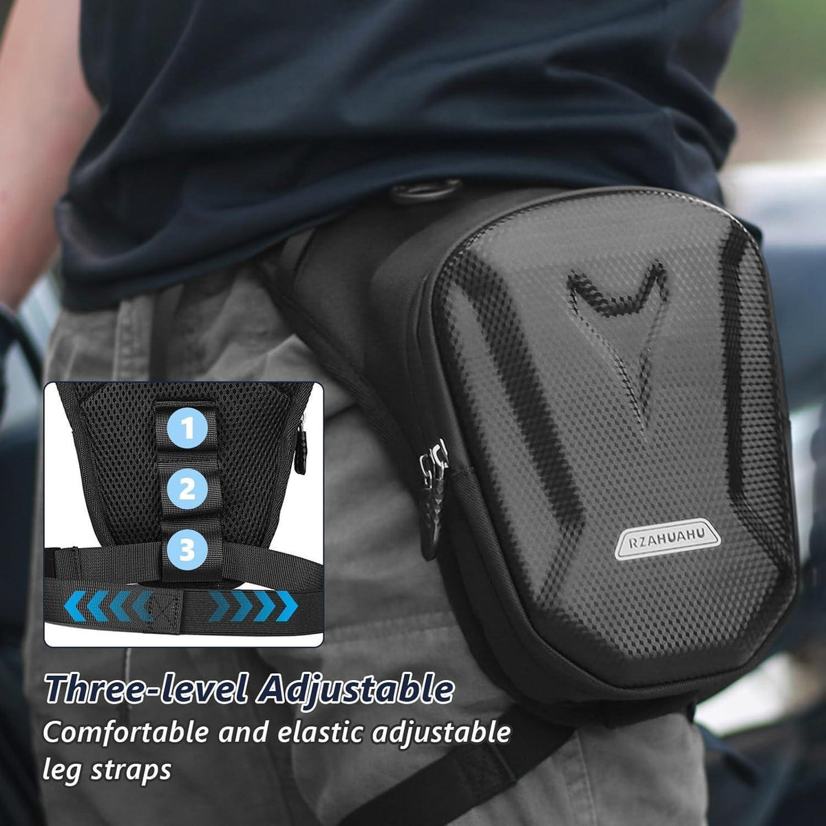 Motorrad Beintasche mit Verstellriemen & Karabiner
