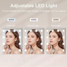 Schminktisch mit LED-Beleuchtung und Spiegel, Make-up