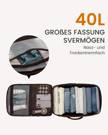 Handgepäck Rucksack 40L mit Laptopfach für Damen, Reise