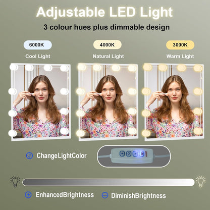 Schminktisch LED-Beleuchtung Frisiertisch Kosmetiktisch Spiegel Makeup