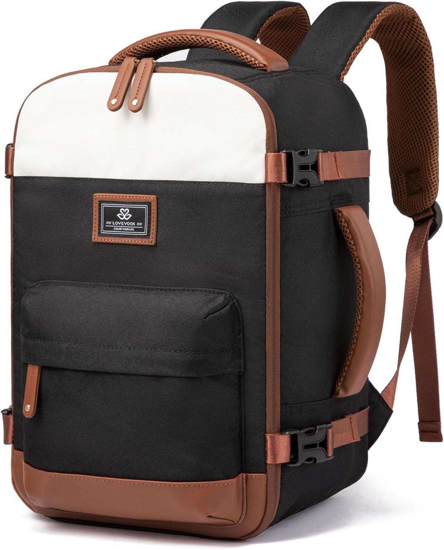 Handgepäck Rucksack 40x20x25cm 20L für Ryanair Eurowings Wizz - Beige