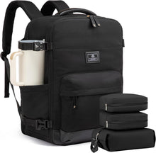 Handgepäck Rucksack 40L Reiserucksack 17,3 Zoll Laptop Schwarz