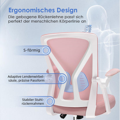 Ergonomischer Bürostuhl mit Lendenwirbelstütze und Wippfunktion