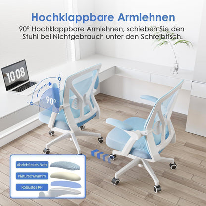 Ergonomischer Bürostuhl Lendenwirbelstütze Testsieger Blau