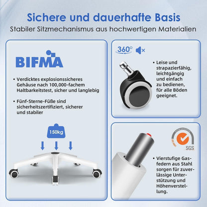 Ergonomischer Bürostuhl mit Lendenwirbelstütze und