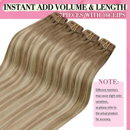 Clip-in Echthaar Extensions Ombre 50cm – Volumenspendend & Vielseitig