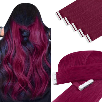 Magenta Tape Extensions Echthaar 45cm – 25g Remy