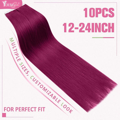 Magenta Tape Extensions Echthaar 45cm – 25g Remy