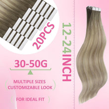 Echthaar Tape Extensions Blond 55cm – Aschblond Ombre