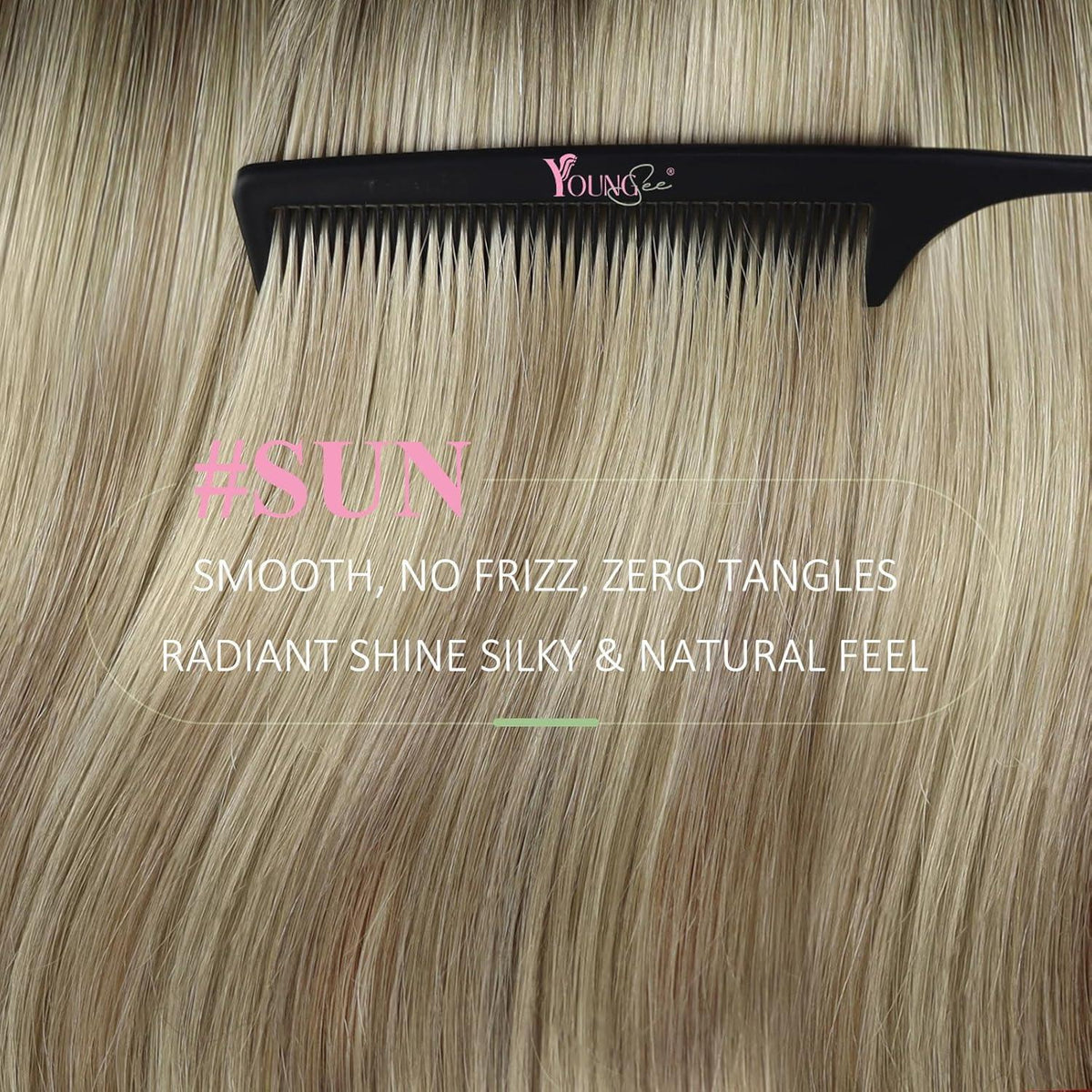 Echthaar Tape Extensions Blond 60cm – Aschblond Ombre