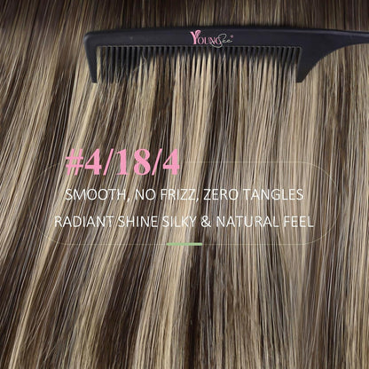 Tape Extensions Braun Blond 50 cm Echthaar Ombre