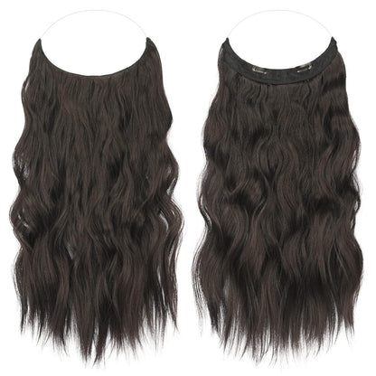 Haarverlängerung gewellt, 40cm, Natürliches Schwarz