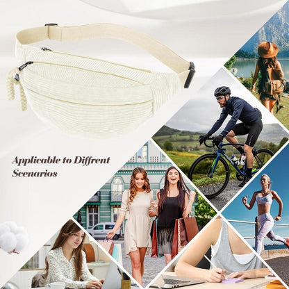 Umhängetasche Damen Cord Bauchtasche Gürteltasche Klein Outdoor Sport