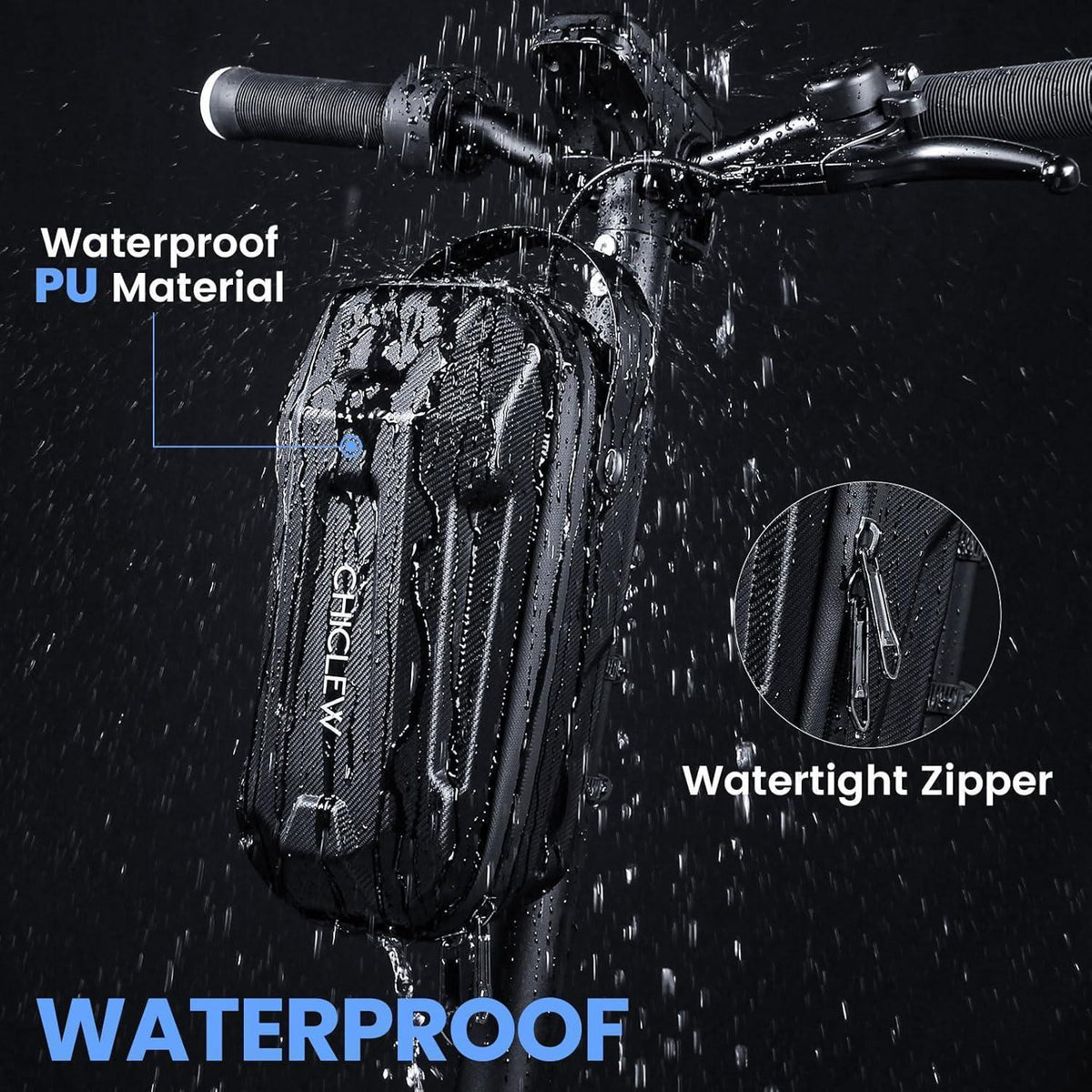 Scooter Tasche 3L wasserdicht mit Hartschale und Zahlenschloss