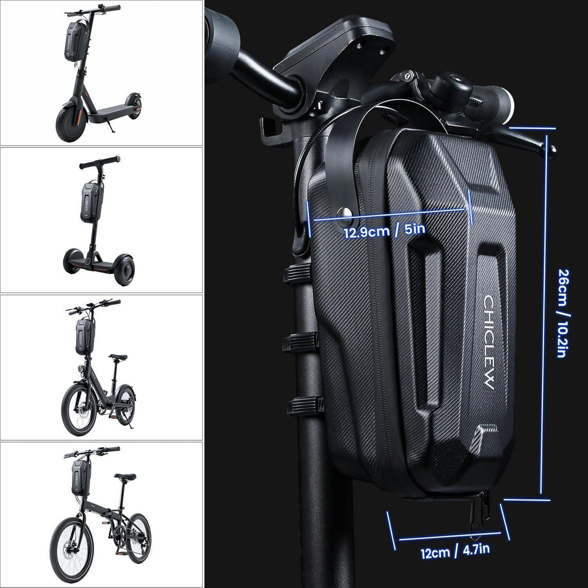 Scooter Tasche 3L wasserdicht mit Hartschale und Zahlenschloss