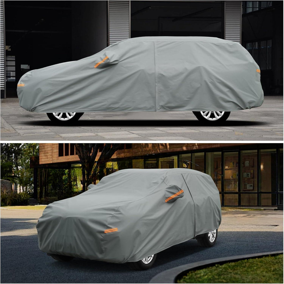 Robuste SUV Autoabdeckung Wasserdicht & Atmungsaktiv – Grau (bis 460cm)