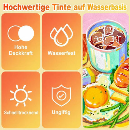 240 Acrylstifte Set – Wasserfest, Brush Tip, Vielseitig