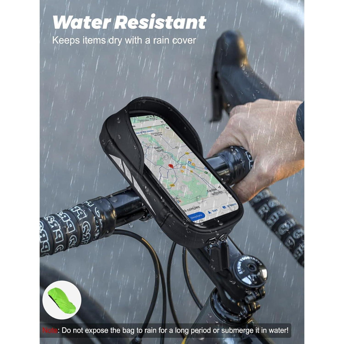 Wasserdichte Fahrrad Lenkertasche mit Handyhalterung 360°