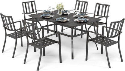 Gartenmöbel Set Wetterfest 6 Personen mit Tisch und Stühle