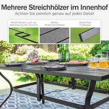 PHI VILLA Gartenmöbel Set 6 Personen Tisch 6 stapelbare