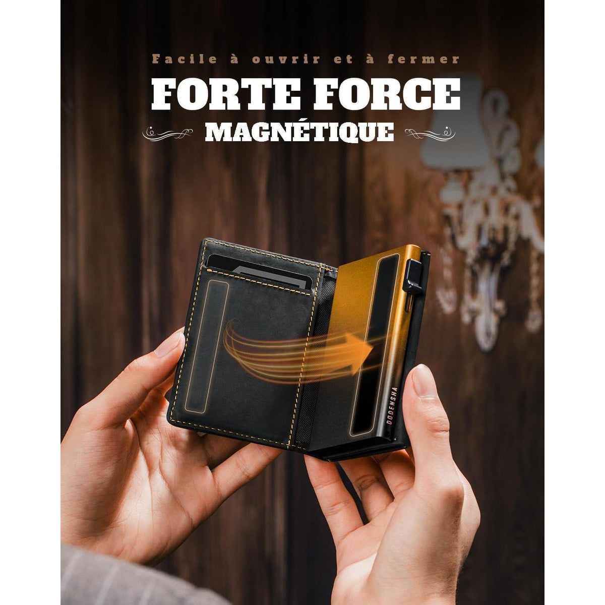 Slim Wallet mit Münzfach und RFID-Schutz | SchwarzGelb