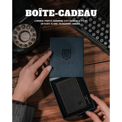 Slim Wallet mit Münzfach und RFID-Schutz | SchwarzGelb