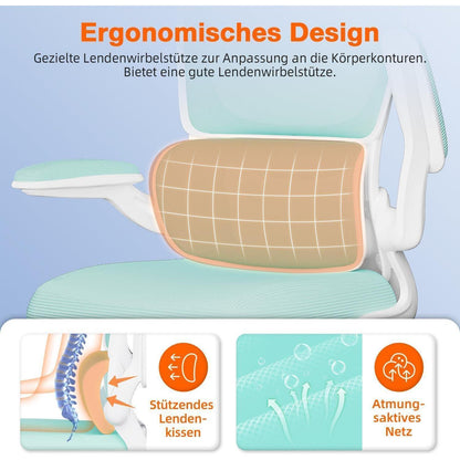Ergonomischer Bürostuhl mit verstellbarer Kopfstütze und