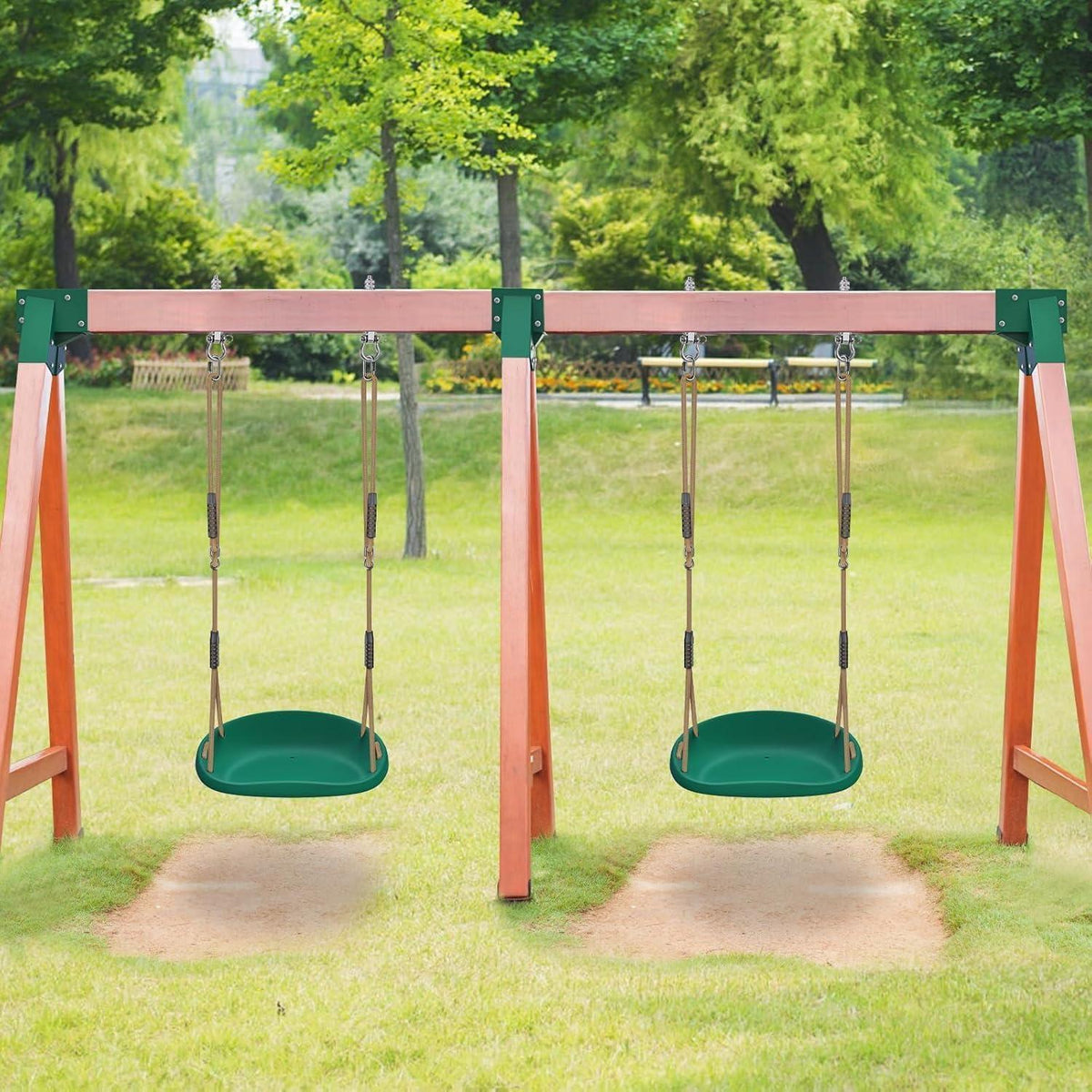 Schaukel Set 2 Stück, Grün, Konkav, für Kinder & Erwachsene