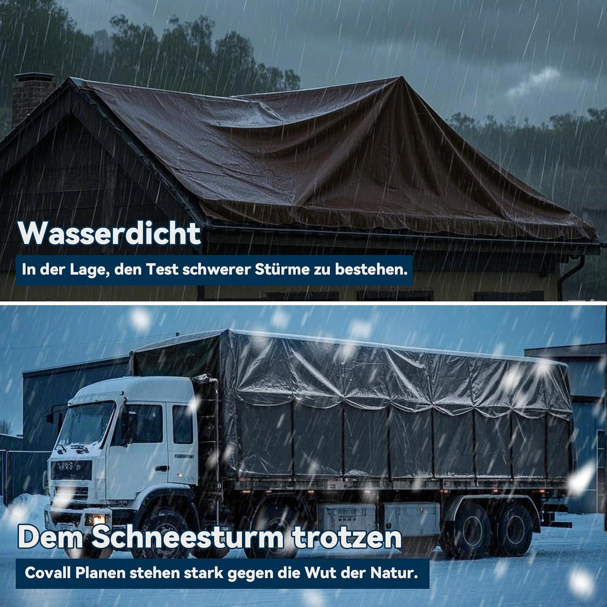 Maxi Schutzplane 6x8m | 260g/m² | Reißfest & UV-sicher