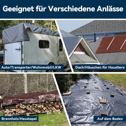 Schwerlastplane 4x6m | 260g/m² | Reißfest & Wasserdicht
