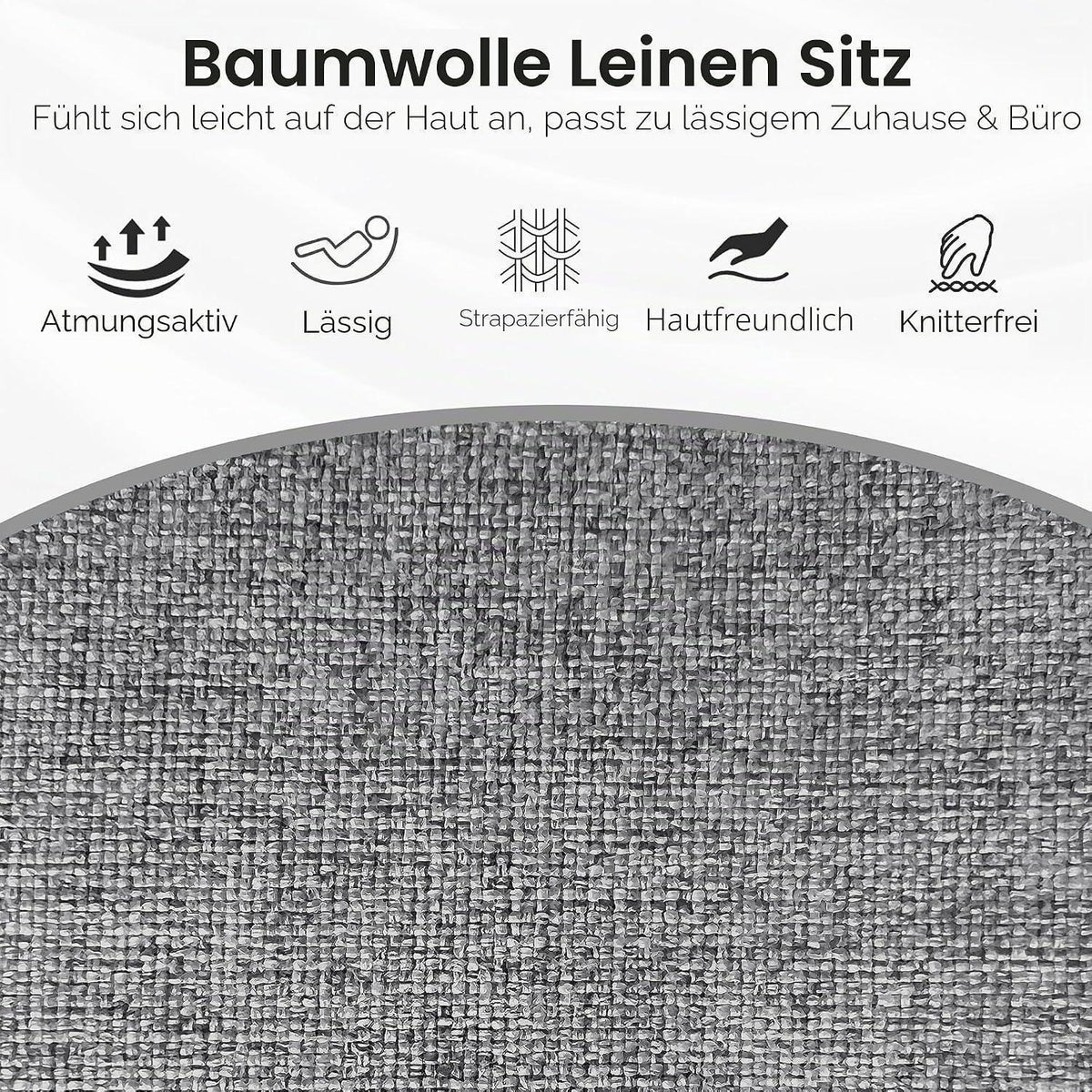 Moderner Esszimmerstuhl Grau – Samt & Massivholz