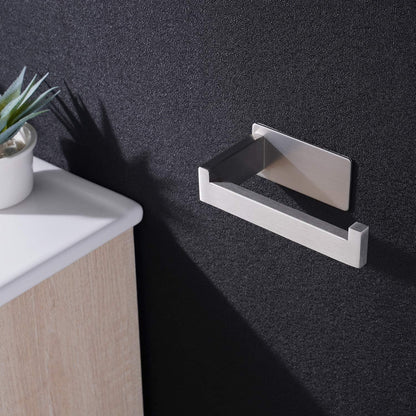 Toilettenpapierhalter ohne Bohren mit Handtuchhaken – Edelstahl Silber