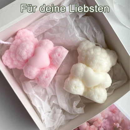 3D Bär Silikonform Rosenbär Kerzenform XL – Für kreative Geschenke