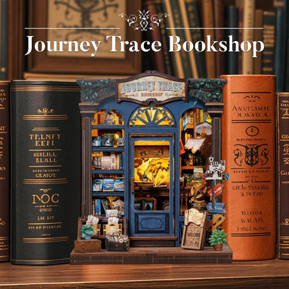 Holz Book Nook Bausatz – Miniatur Buchhandlung Deko