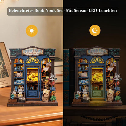 Holz Book Nook Bausatz – Miniatur Buchhandlung Deko