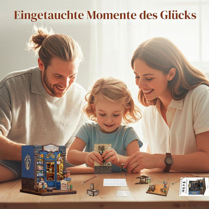 Holz Book Nook Bausatz – Miniatur Buchhandlung Deko