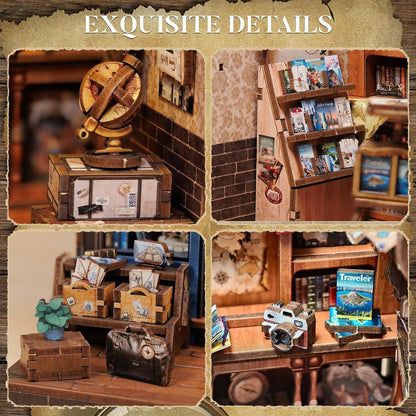 Holz Book Nook Bausatz – Miniatur Buchhandlung Deko