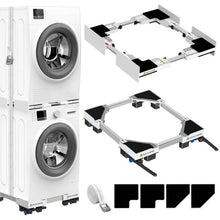 Waschmaschinen-Trockner Stapelrahmen mit Rollen & Ratschschnur