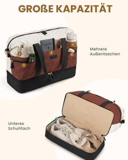 LOVEVOOK Damen Reisetasche Weekender mit Schuhfach