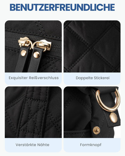 LOVEVOOK Reisetasche Damen Weekender Sporttasche Schwarz