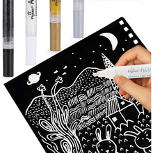 Acrylmarker Set 0,7mm – Schwarz, Weiß, Gold, Silber