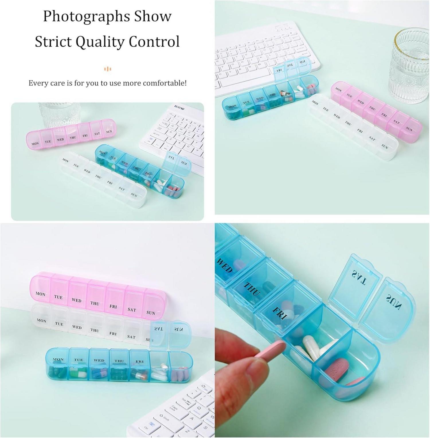 Große Pillendose 7 Tage Tablettenorganizer mattes Finish erstklassiges Design