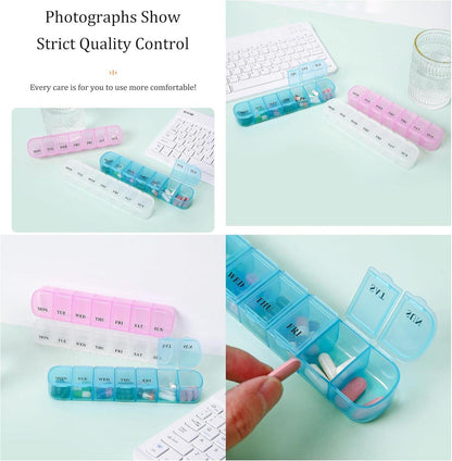 Große Pillendose 7 Tage Tablettenorganizer mattes Finish erstklassiges Design