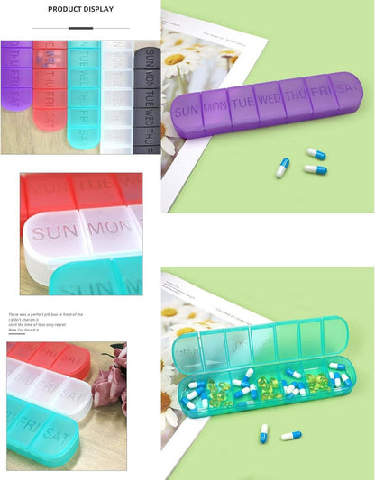 7 Tage Pillendose groß mattes Finish stilvoll Lebertran Tablettenorganizer