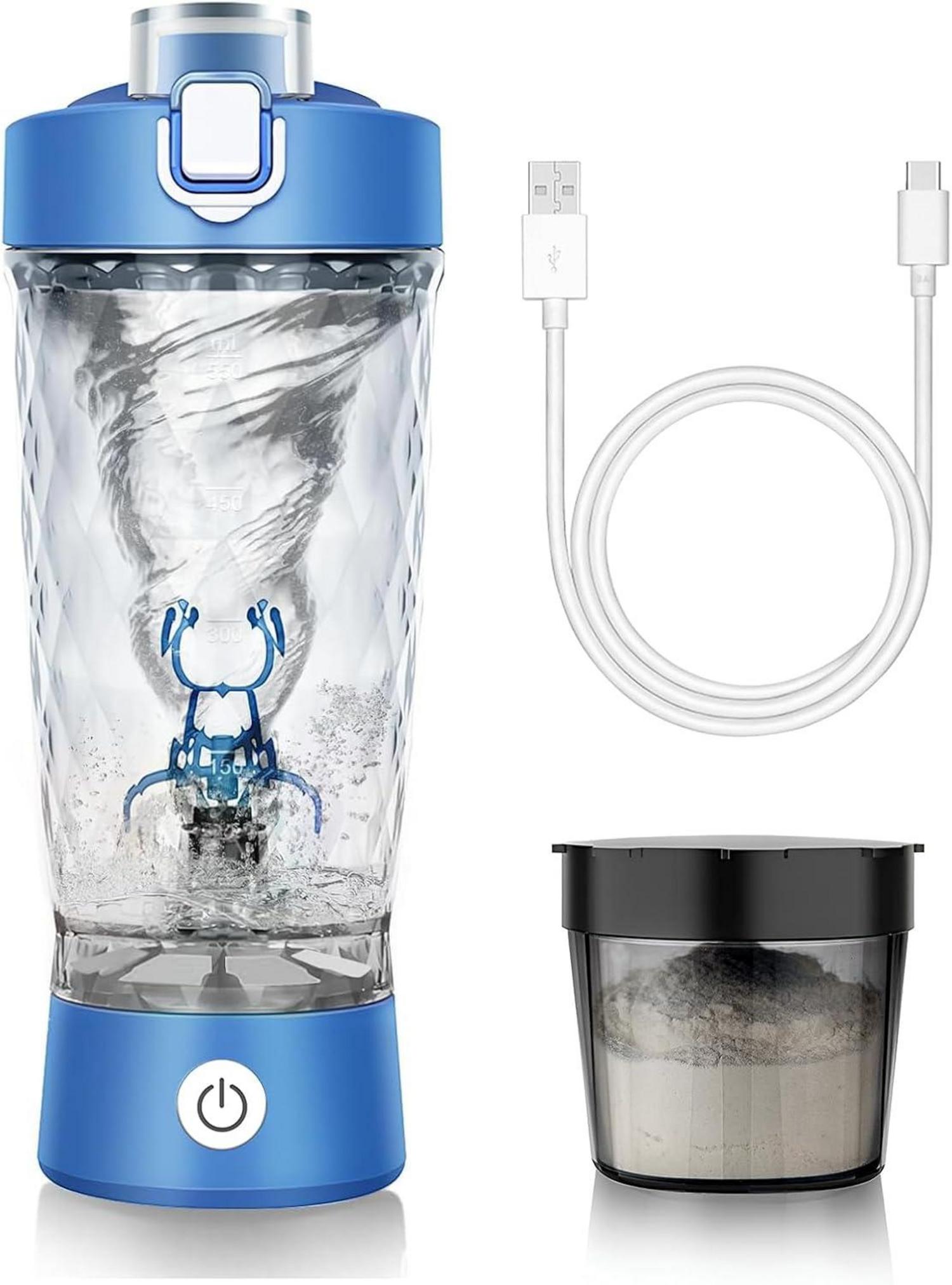 Elektrischer Protein-Shaker mit USB-C, 650ml, BPA-frei, Tritan